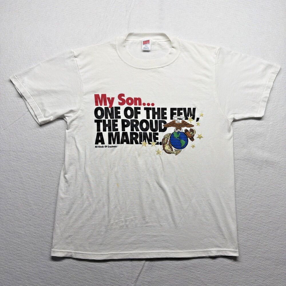 Vintage 90s Soffe My Son Few Proud Marines Single Stitch USA T-Shirt - Men's XL